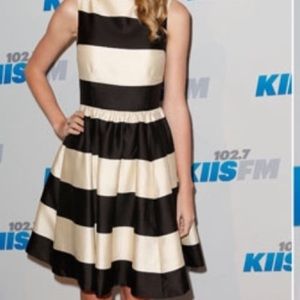 Kate Spade Black & ivory striped dress. Sz 4 OBO
